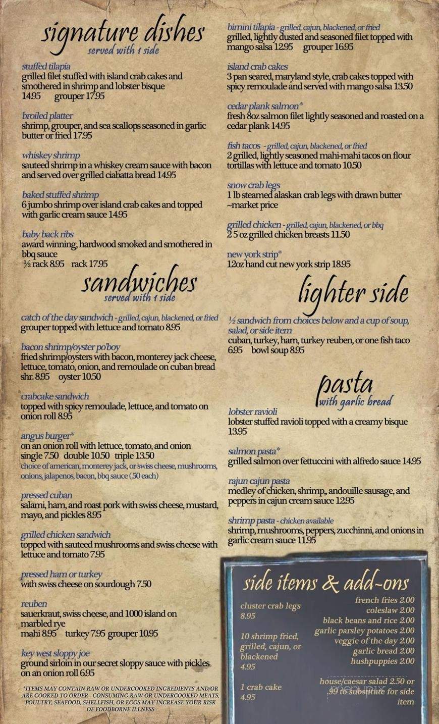 O' Shucks Seafood & Grill - Winder, GA menu_pic