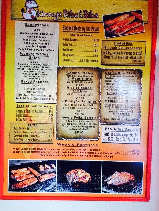 Skinny's Ribs & Bibs - Susanville, CA menu_pic