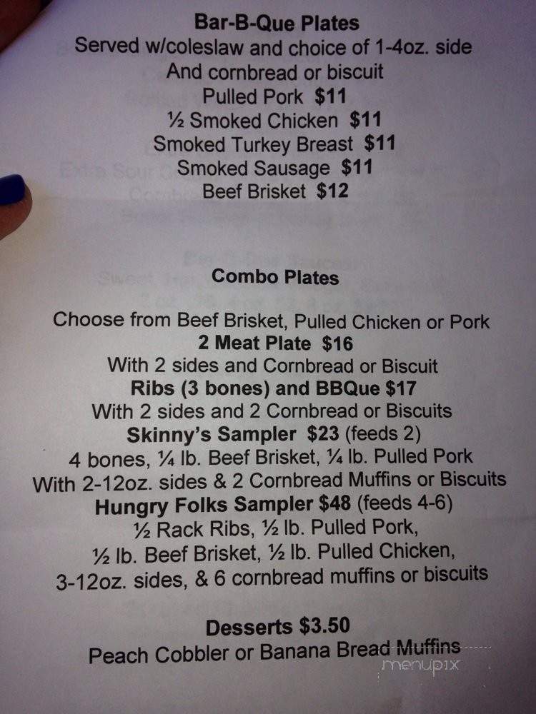 Skinny's Ribs & Bibs - Susanville, CA menu_pic