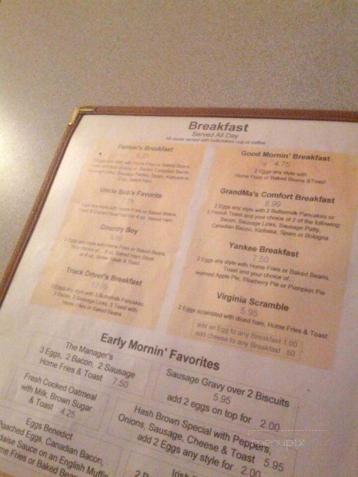 The Red Barn Diner - Manchester, NH menu_pic