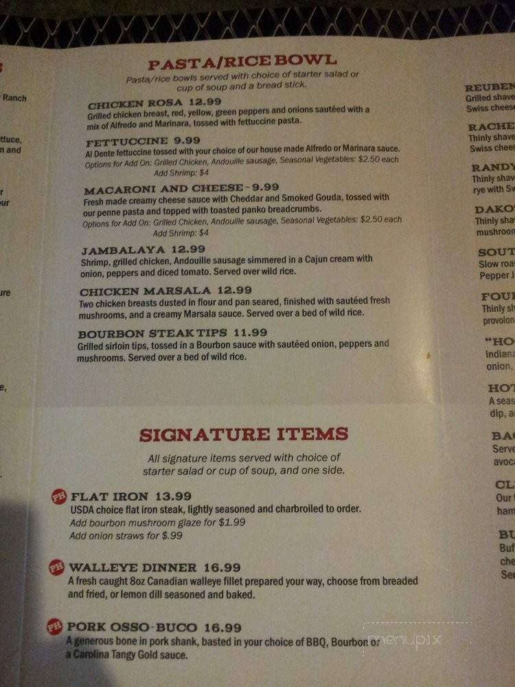 W 12 Pourhouse and Kitchen - Sioux Falls, SD menu_pic