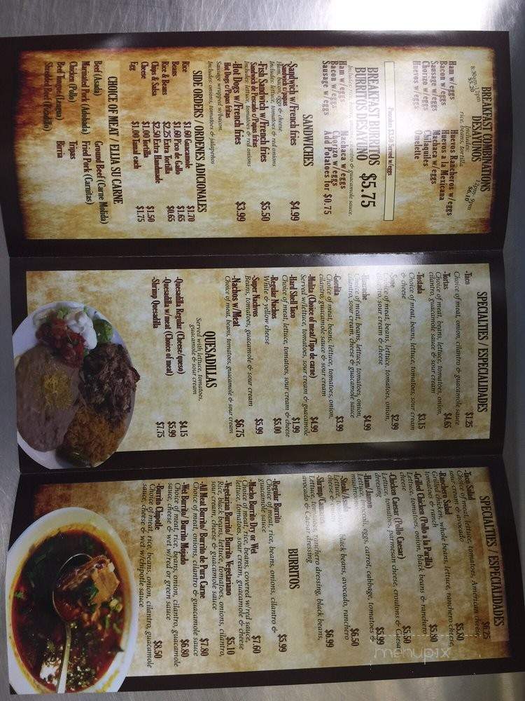 Rancheritas Mexican Grill - Lancaster, CA menu_pic