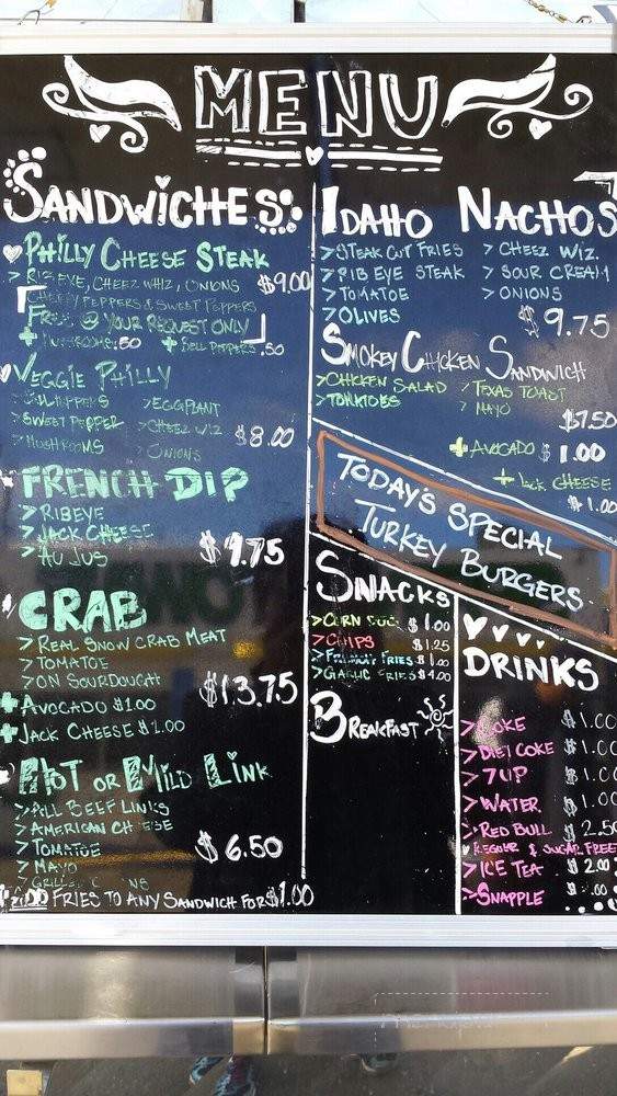 Gagas Rollin Diner - Vallejo, CA menu_pic