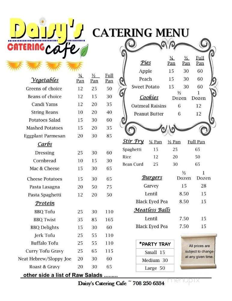 Daisy's Catering Cafe - Phoenix, IL menu_pic
