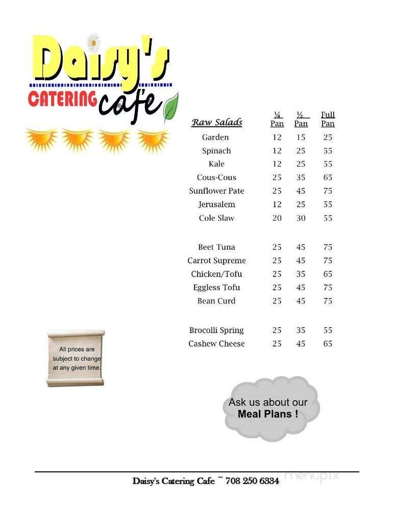 Daisy's Catering Cafe - Phoenix, IL menu_pic