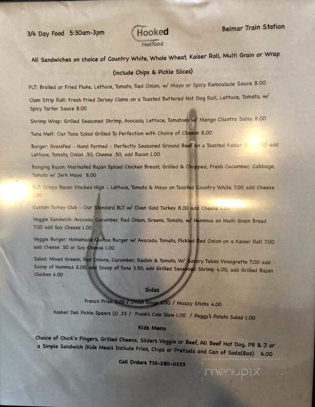 Hooked Cafe - Belmar, NJ menu_pic
