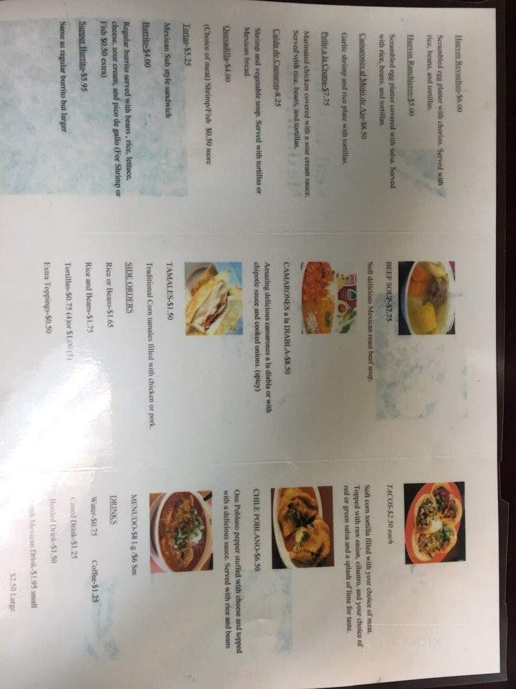Taqueria El Bajio - Covington, GA menu_pic