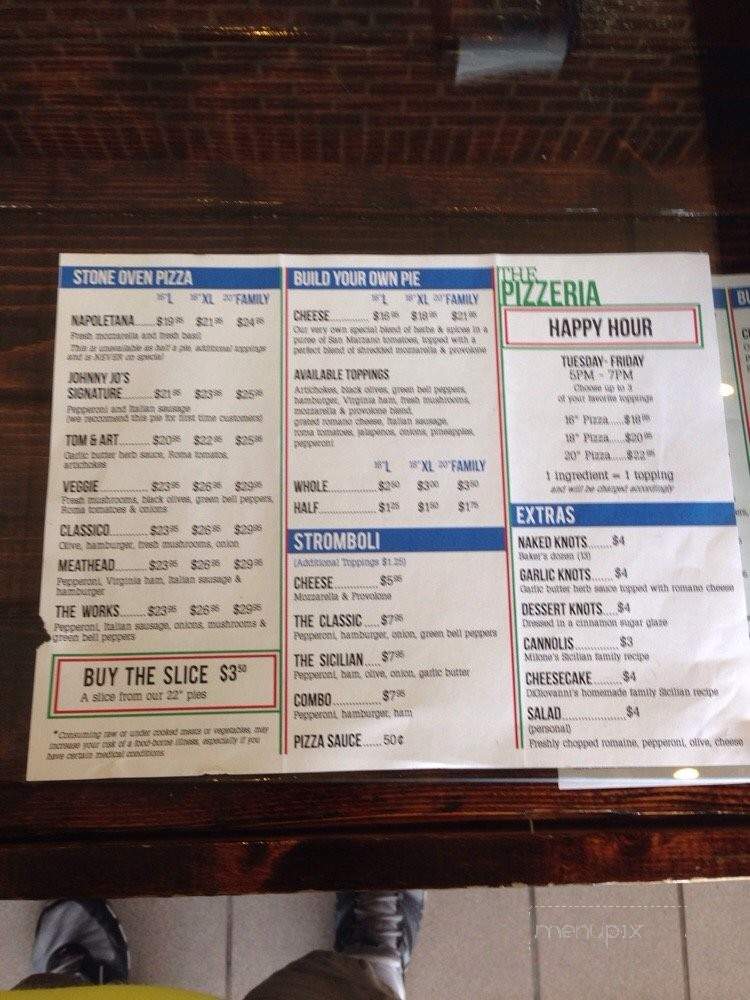 The Pizzeria - Kansas City, MO menu_pic