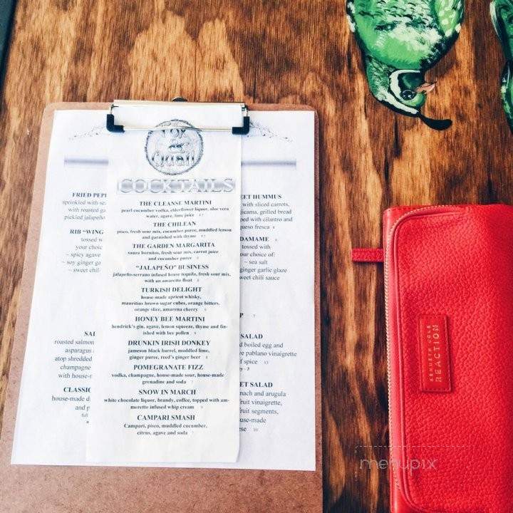 The Fox & Quail Cafe - Chelan, WA menu_pic