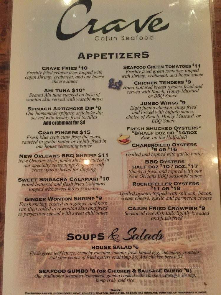 /250138311/Crave-Cajun-Seafood-Menu-Houston-TX - Houston, TX