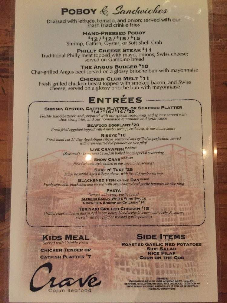 /250138311/Crave-Cajun-Seafood-Menu-Houston-TX - Houston, TX