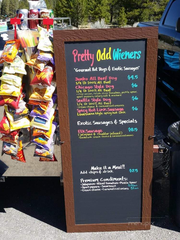 Pretty Odd Wieners Hot Dog Cart - Tahoe Paradise, CA menu_pic