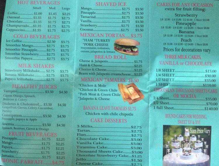Panaderia Mi Lupita - Torrance, CA menu_pic