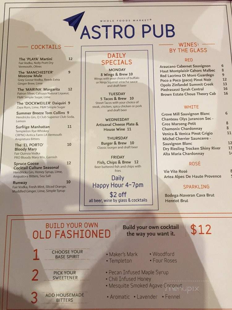 Astro Pub - Playa Vista, CA menu_pic