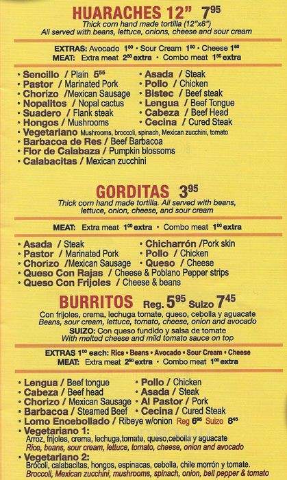 El Mezquite Taqueria - Chicago, IL menu_pic
