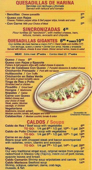 El Mezquite Taqueria - Chicago, IL menu_pic