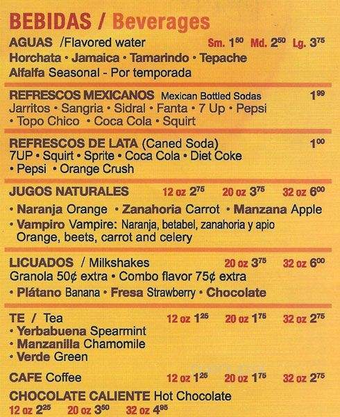 El Mezquite Taqueria - Chicago, IL menu_pic