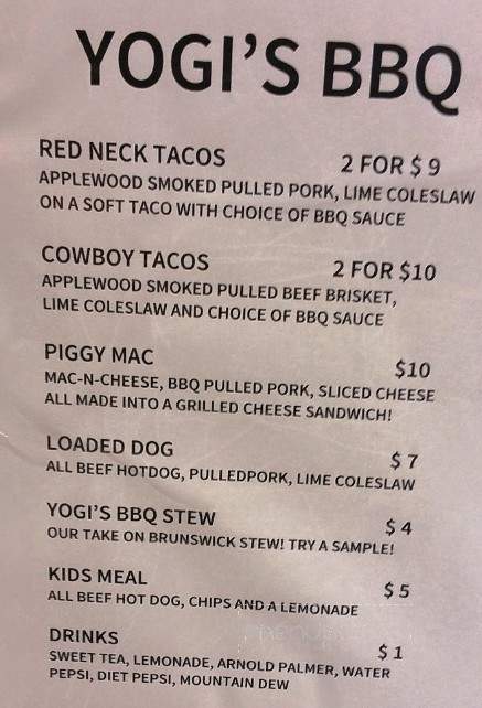 Yogi's Picnic Basket - Laughlin, NV menu_pic