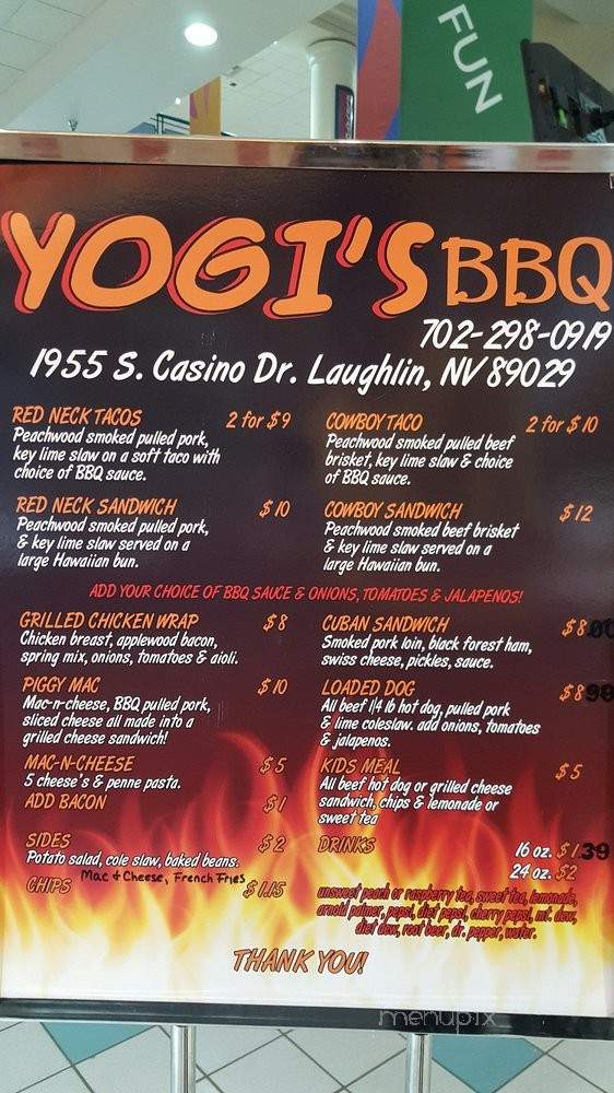 Yogi's Picnic Basket - Laughlin, NV menu_pic