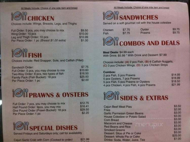 BFC Seafood - Oakland, CA menu_pic
