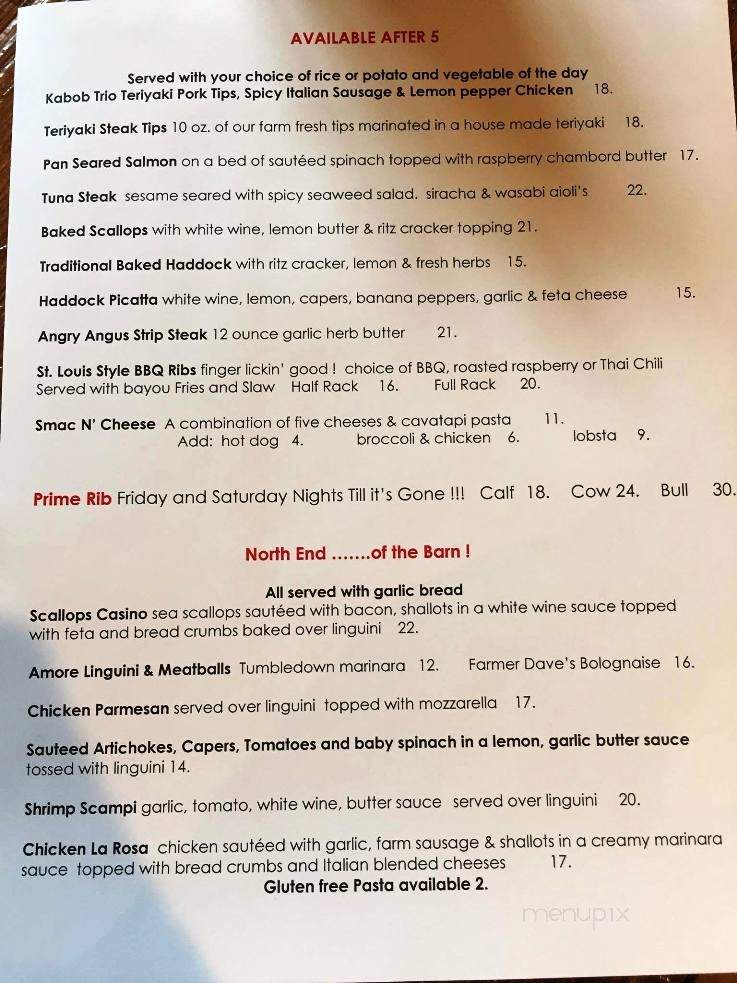 Tumbledown Cafe - Wakefield, NH menu_pic