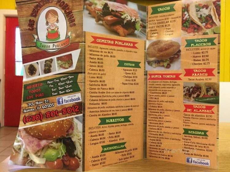Las Cemitas Poblanas - Aurora, IL menu_pic