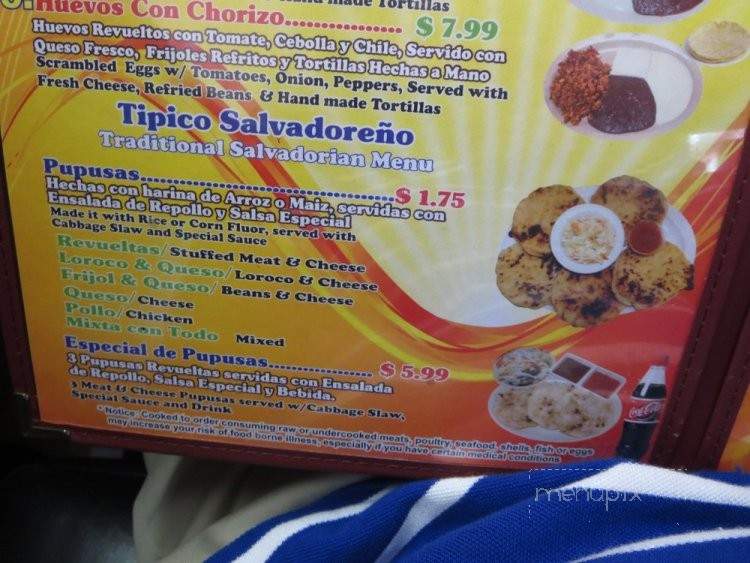 La Salvadorenita Pupuseria Y Taqueria - Norcross, GA menu_pic