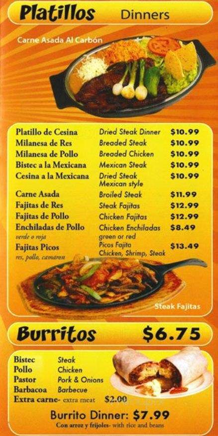 Pico's Tacos - Lyons, IL menu_pic