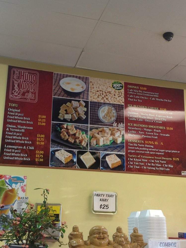 New Hung Vuong Tofu - Westminster, CA menu_pic