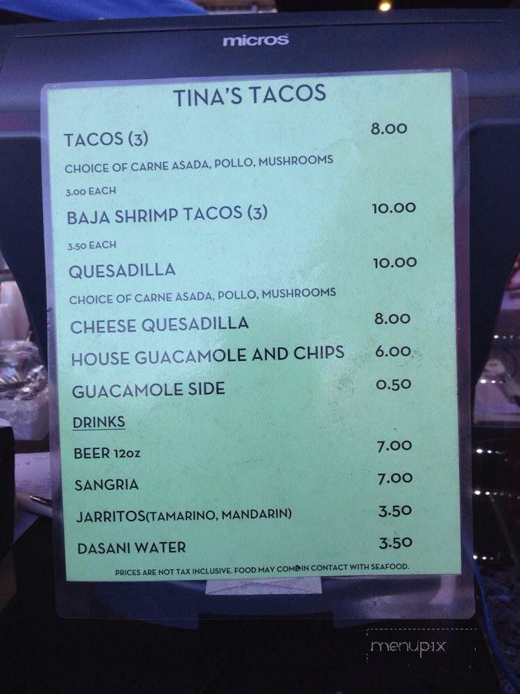 Tina Tacos at the Music Center - Los Angeles, CA menu_pic
