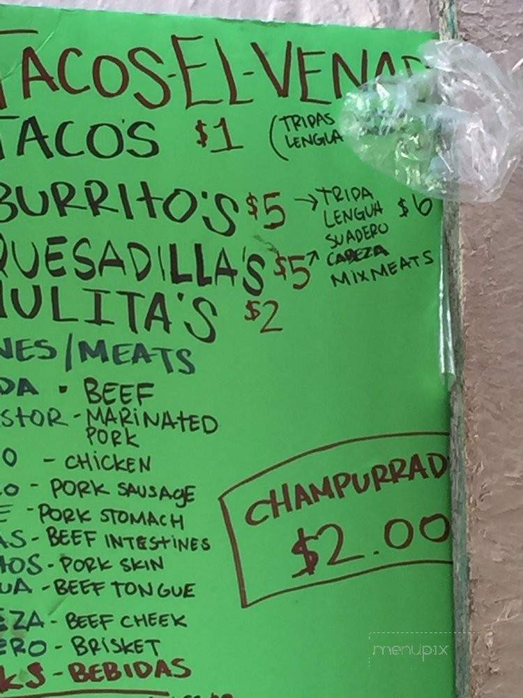 Tacos El Venado - Los Angeles, CA menu_pic