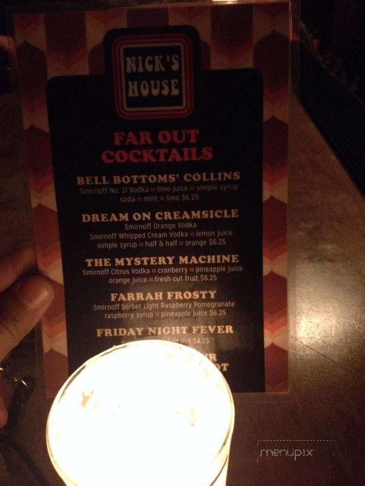 Nick's House - Milwaukee, WI menu_pic