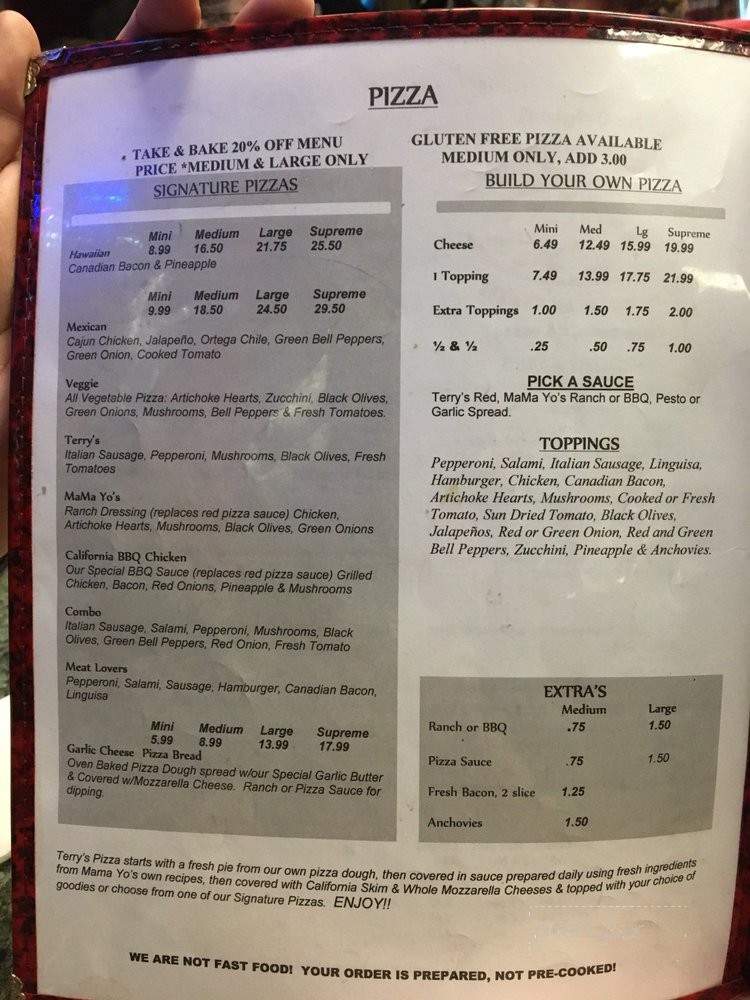 /250295855/Terrys-Pizzaria-and-Grill-Menu-Georgetown-CA - Georgetown, CA