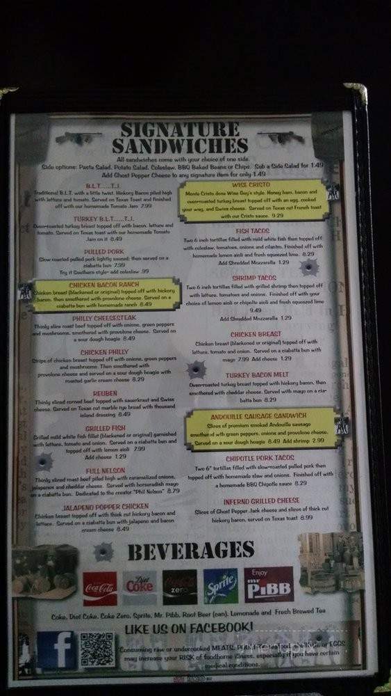 Wise Guys Sandwich Pub - Lake Ozark, MO menu_pic