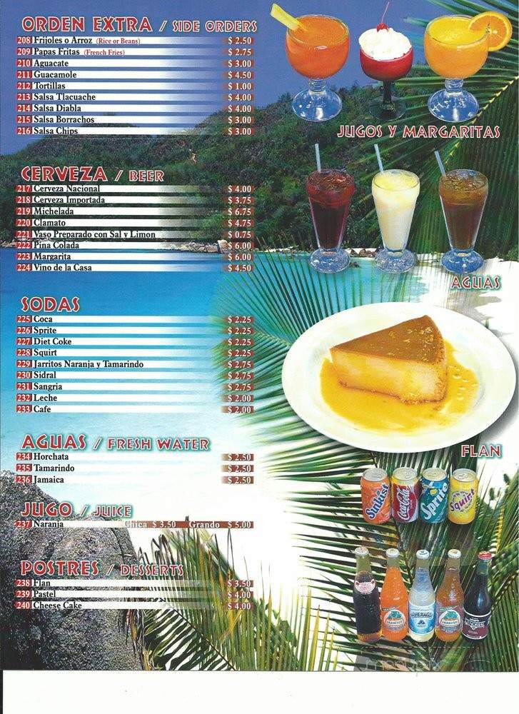 El Ensenada Grill - Santa Ana, CA menu_pic