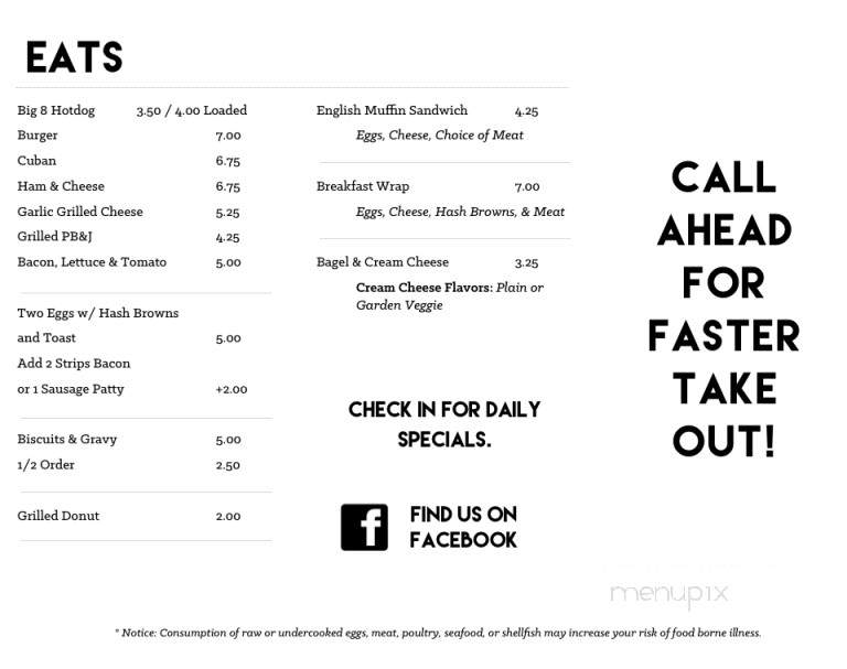 Zaba's - St. Augustine, FL menu_pic