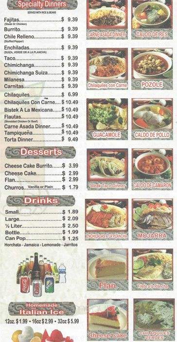 Mr Burritos - Bensenville, IL menu_pic