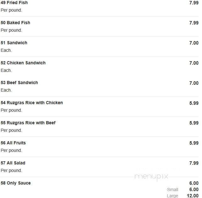 B & D Halal Restaurant - New York, NY menu_pic