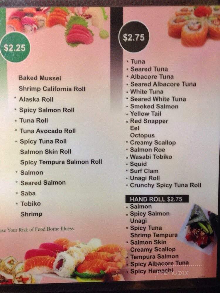 Sushi Takara - Salem, OR menu_pic