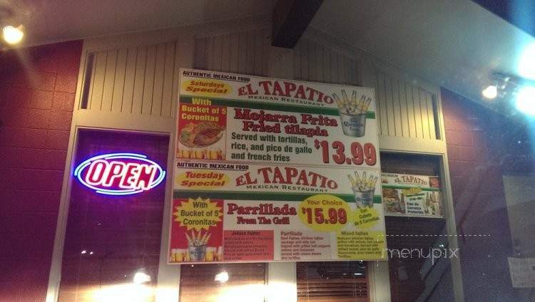 El Tapatio - Roswell, NM menu_pic