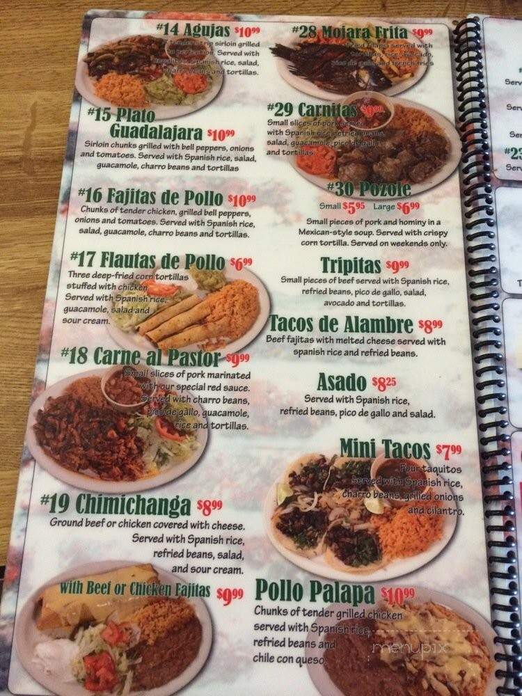 El Tapatio - Roswell, NM menu_pic