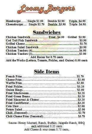 Loomy's - Troy, IL menu_pic
