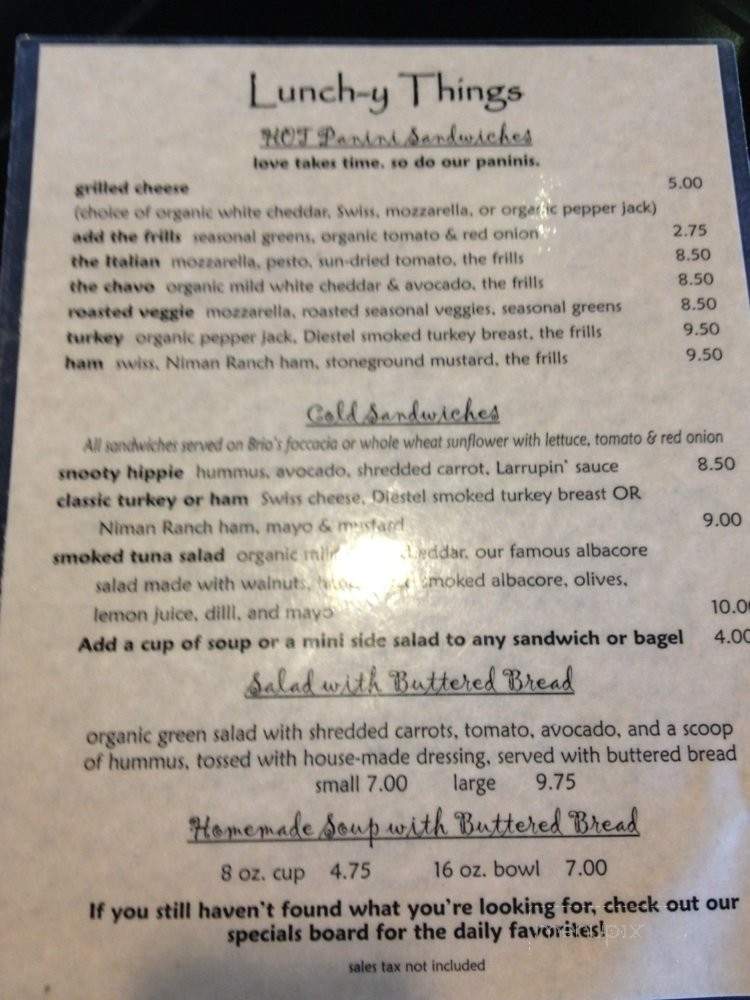 Beachcomber Cafe - Bayside, CA menu_pic