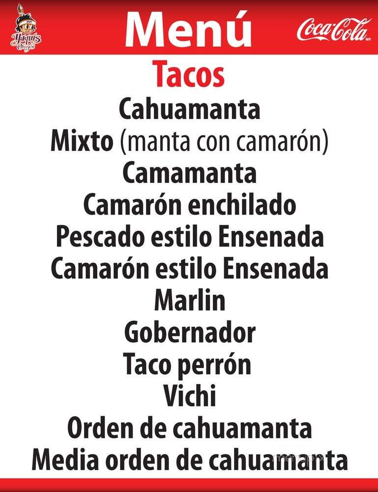 El Yaqui Cahuamanta Y Mariscos - Santa Ana, CA menu_pic