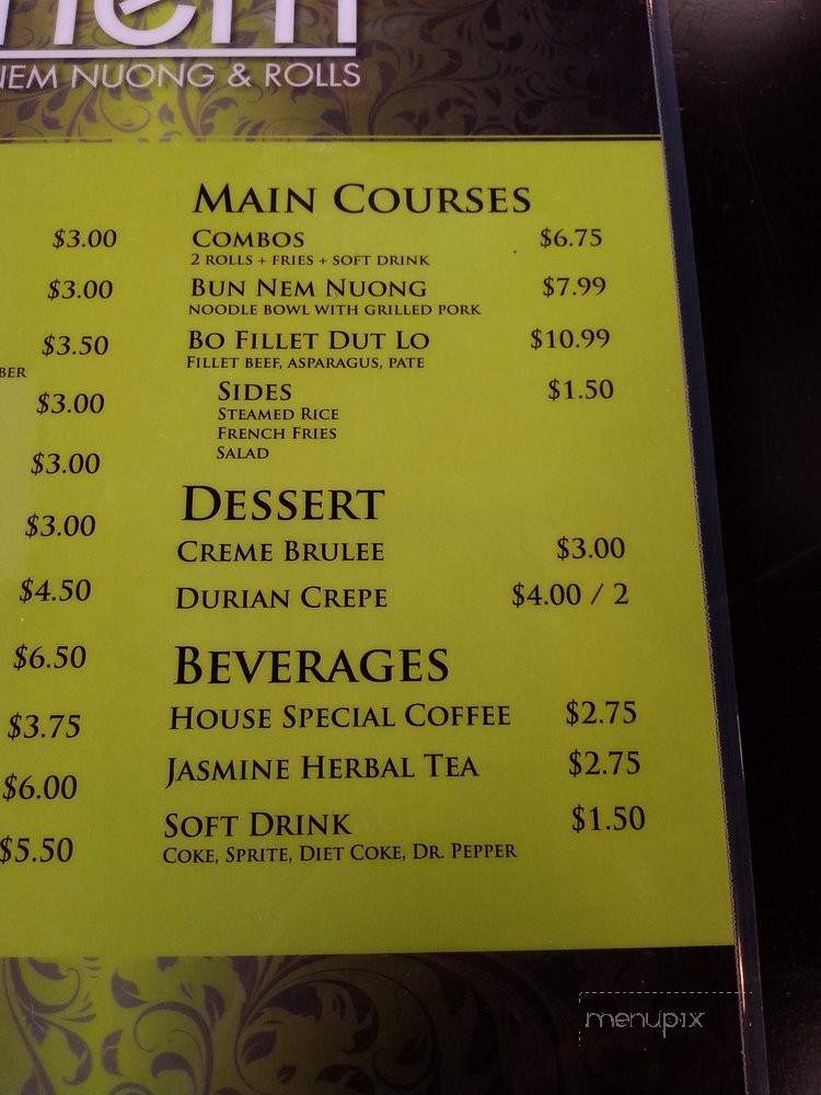 Nem - Garden Grove, CA menu_pic