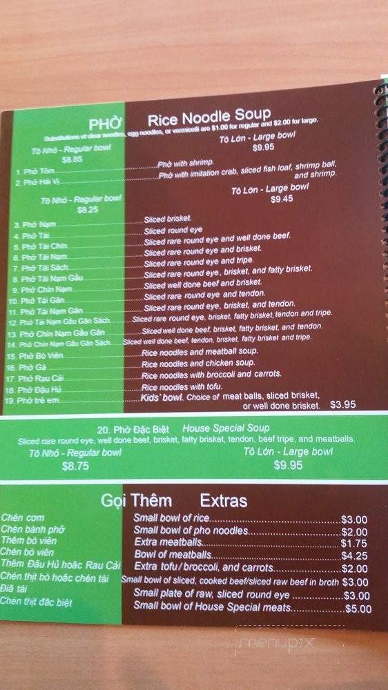 Pho Cali - Midvale, UT menu_pic