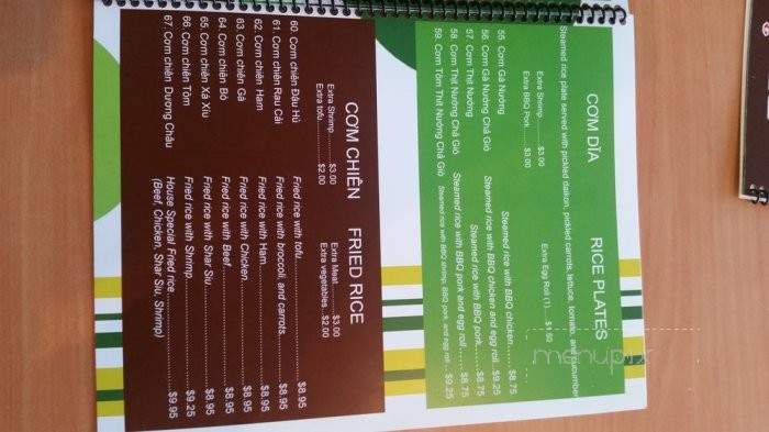 Pho Cali - Midvale, UT menu_pic