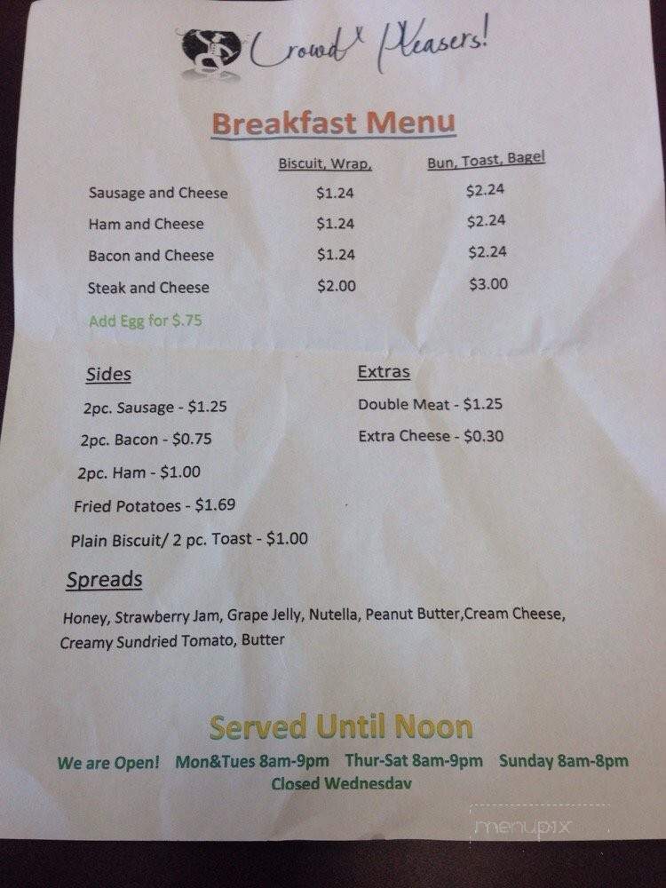 Crowd Pleaser's - Petersburg, VA menu_pic