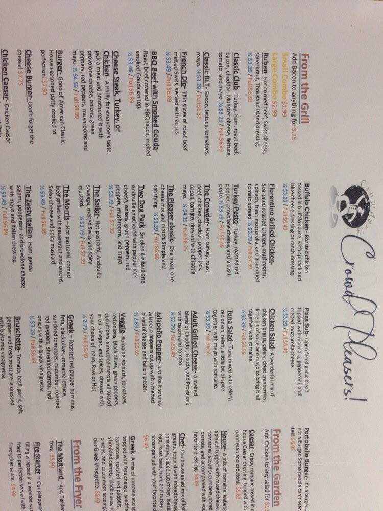Crowd Pleaser's - Petersburg, VA menu_pic