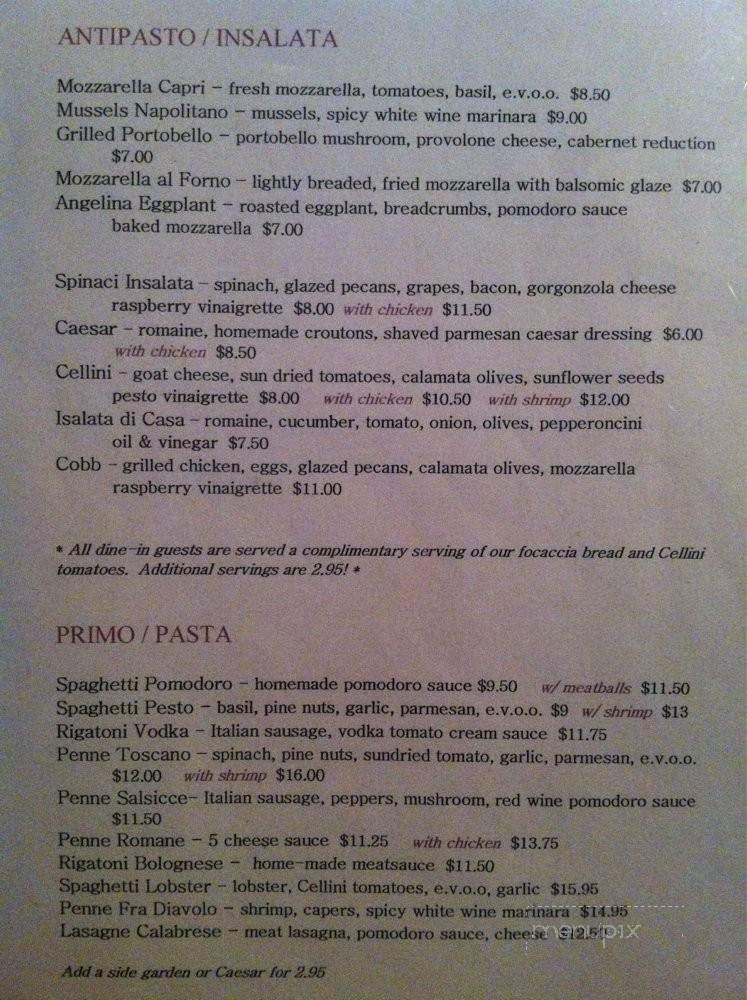 Marios Trattoria And Bar - Tampa, FL menu_pic